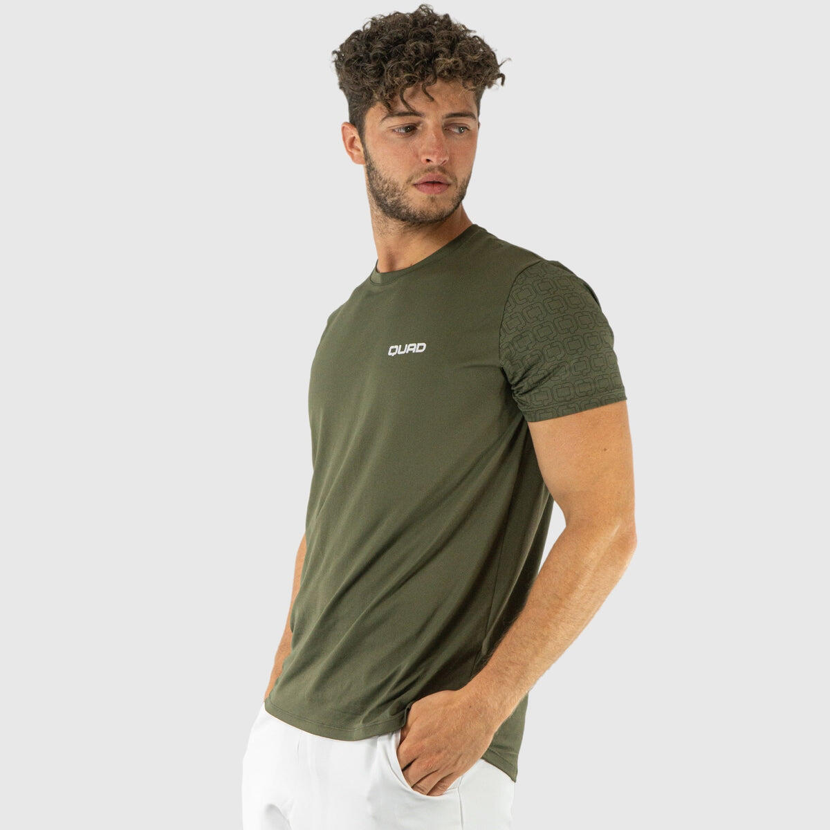 T-SHIRT DE JOGO PADEL QUAD VERDE HOMEM 2/4