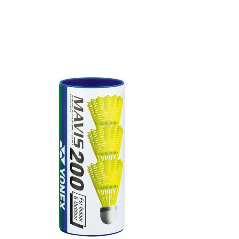 Tube de 3 volants de Badminton Yonex Mavis 200 Jaune