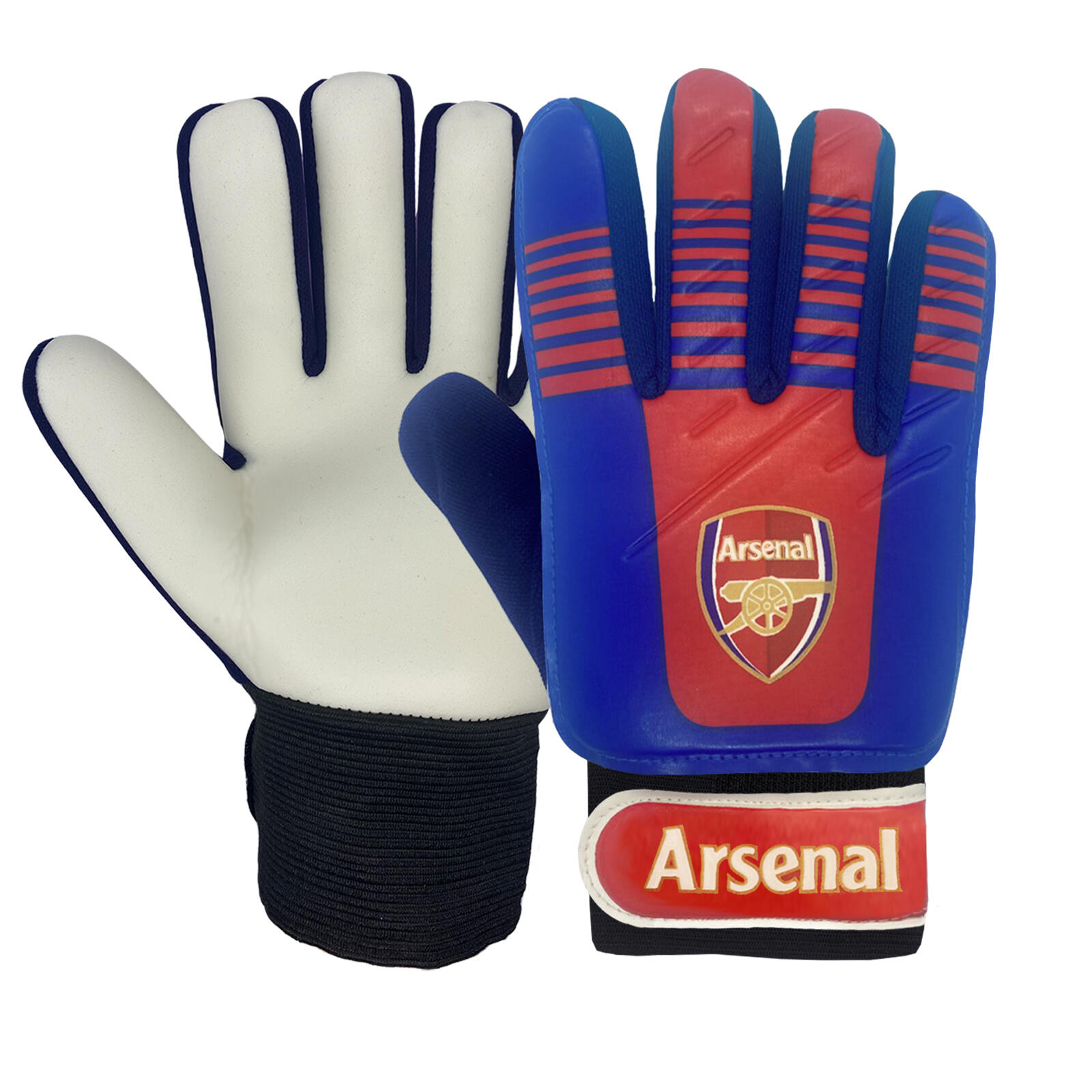 Buy Adult Football Goalkeeper Gloves F500 White Blue Online | Decathlon