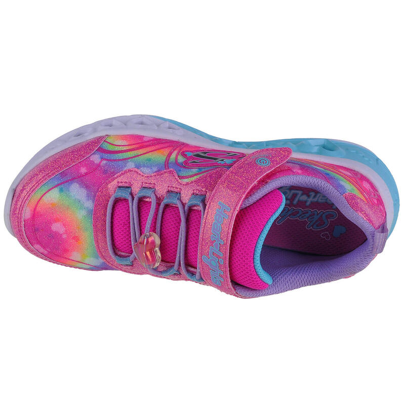 Buty sportowe Sneakersy dziewczęce, Skechers Flutter Heart Lights-Groovy Swirl