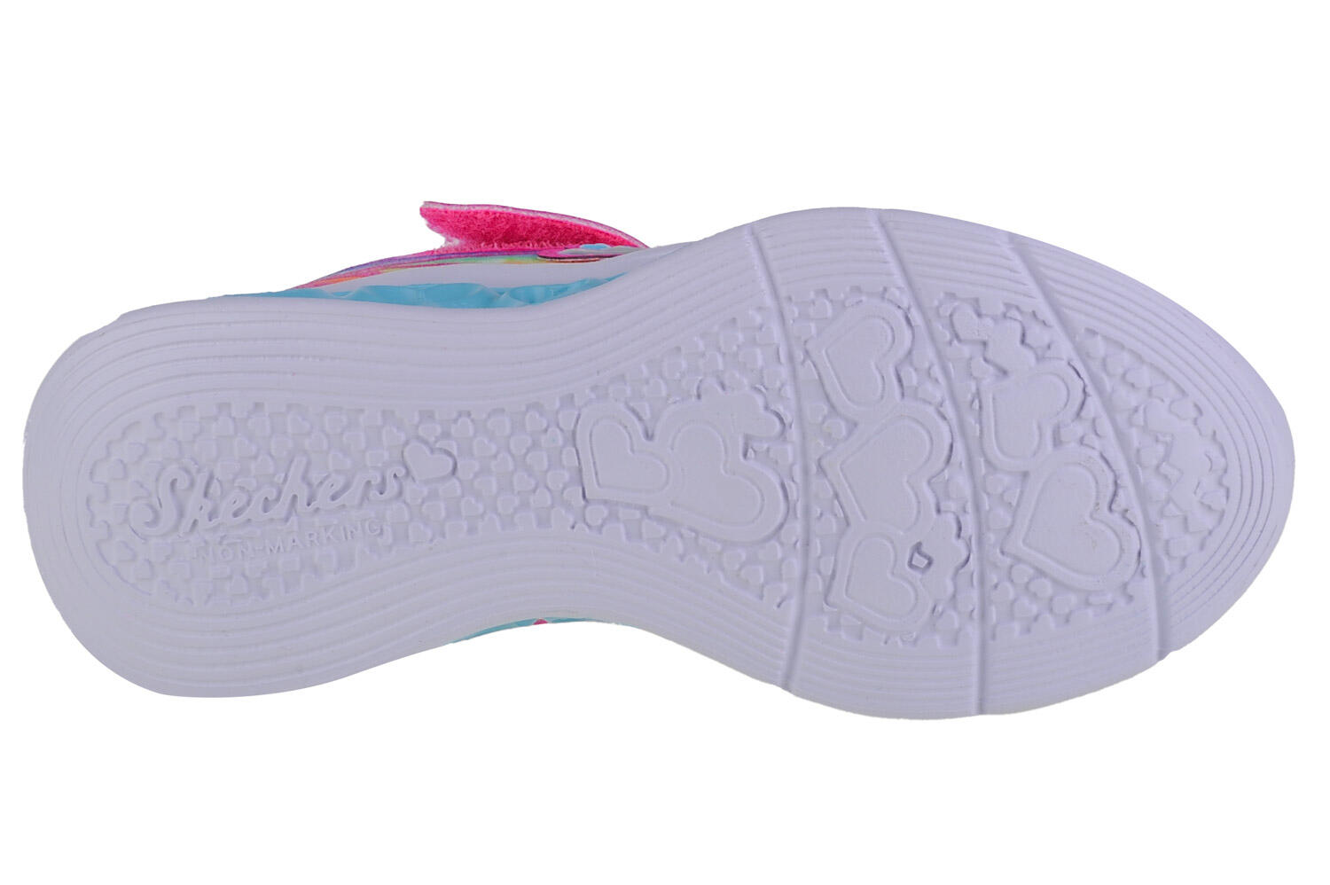 Buty sportowe Sneakersy dziewczęce, Skechers Flutter Heart Lights-Groovy Swirl 4/5
