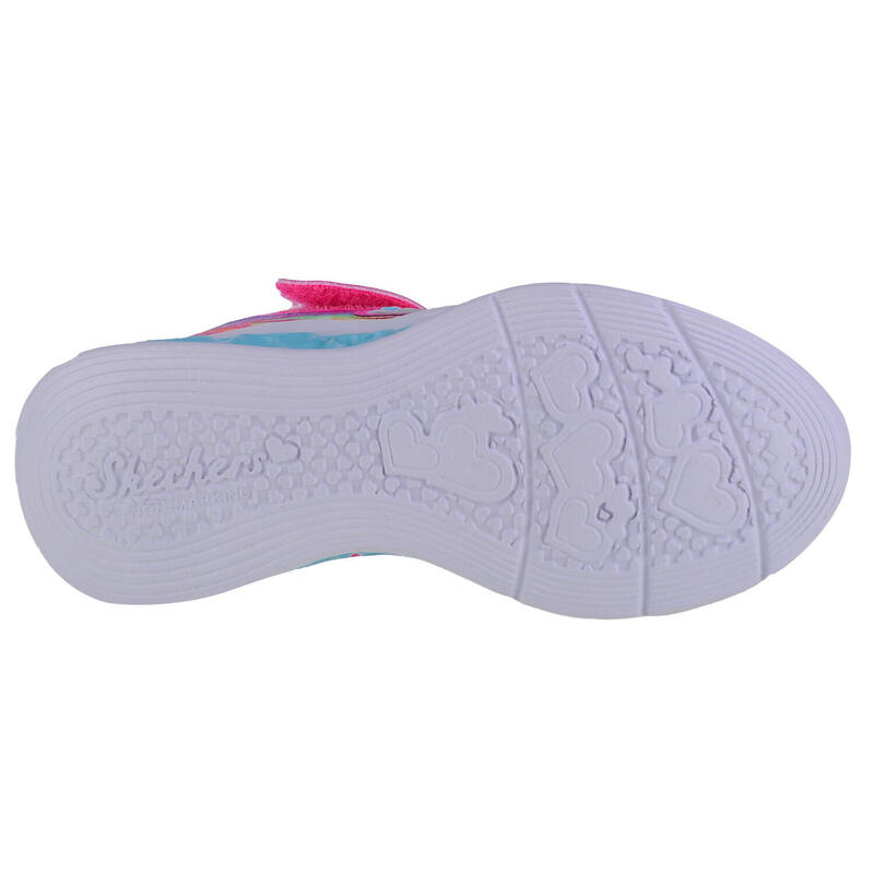 Buty sportowe Sneakersy dziewczęce, Skechers Flutter Heart Lights-Groovy Swirl