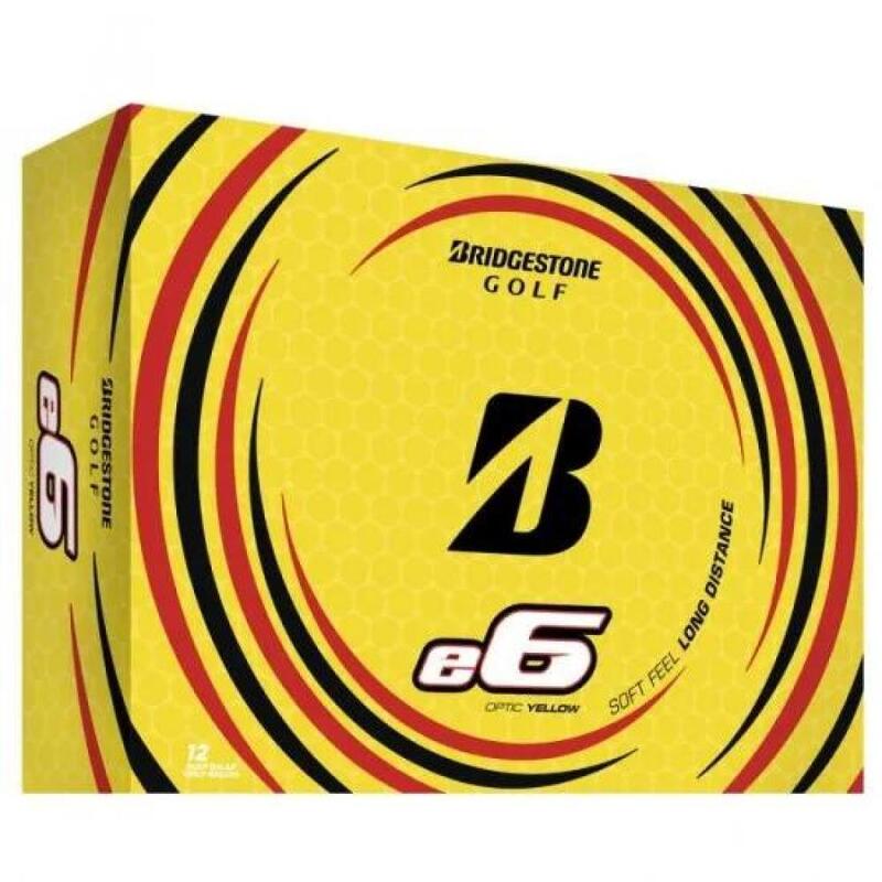 Caixa de 12 bolas de golfe E6 Bridgestone Amarelo