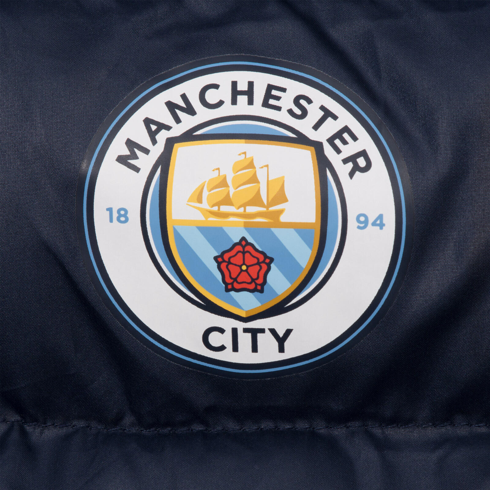 Manchester City Boys Jacket Hooded Winter Quilted Kids OFFICIAL Football Gift 3/5