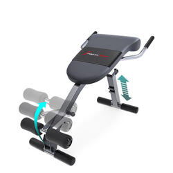 Sportstech BRT200 Banc d'entraînement 3en1 pour dos et abdominaux - Pliable