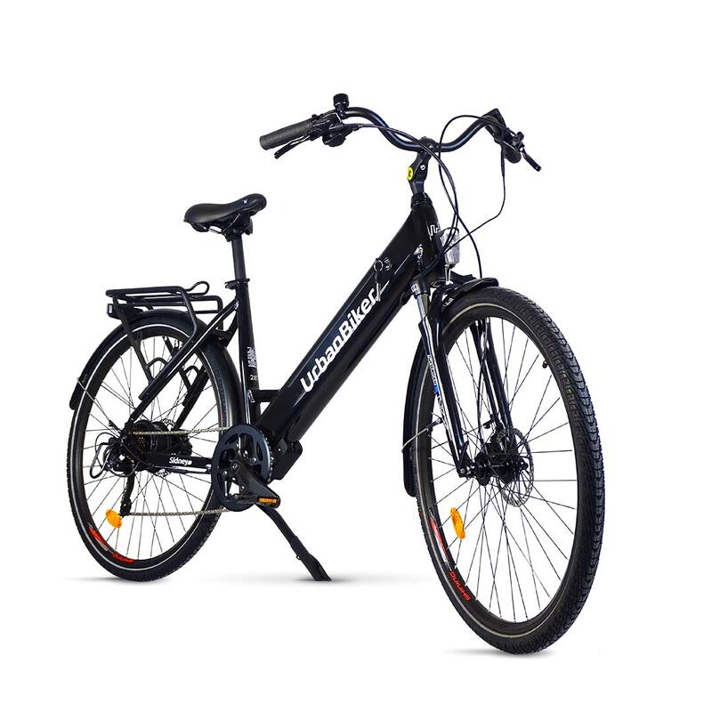 Urbanbiker Sidney | City E-Bike | 100KM Reichweite | Schwarz | 26"