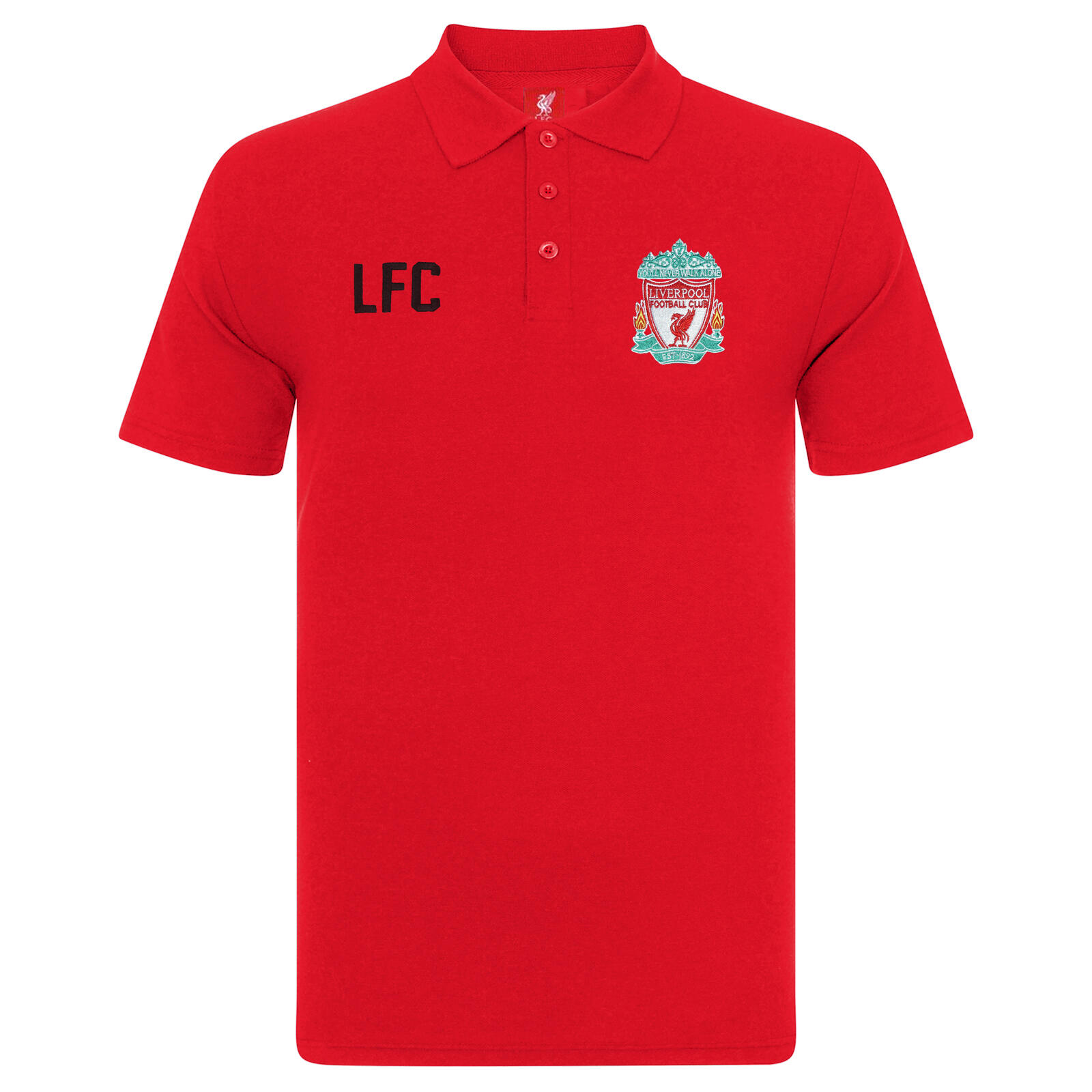 Liverpool FC Mens Polo Shirt Crest OFFICIAL Football Gift