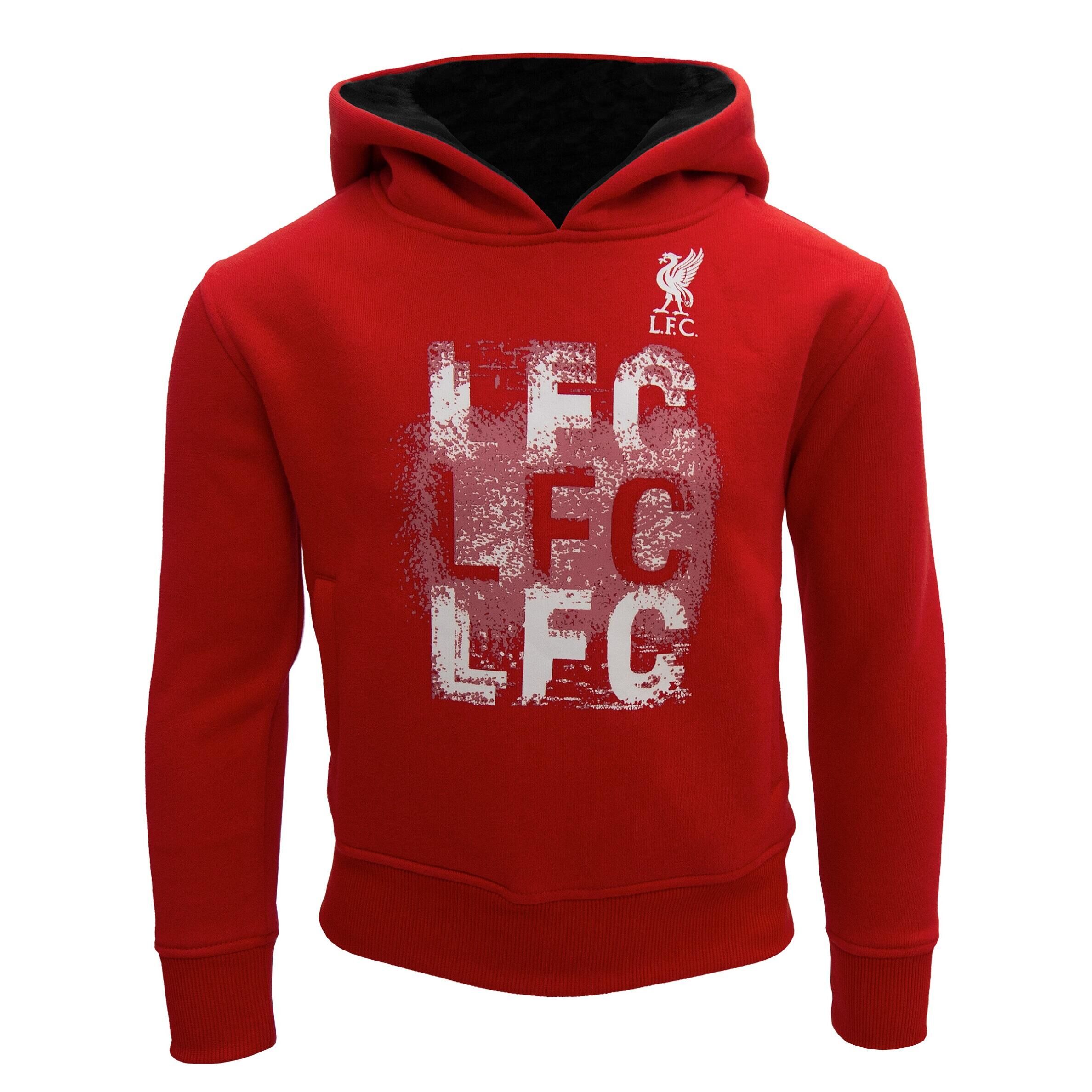 LIVERPOOL FC Liverpool FC Boys Hoody Fleece LFC Graphic OFFICIAL Football Gift