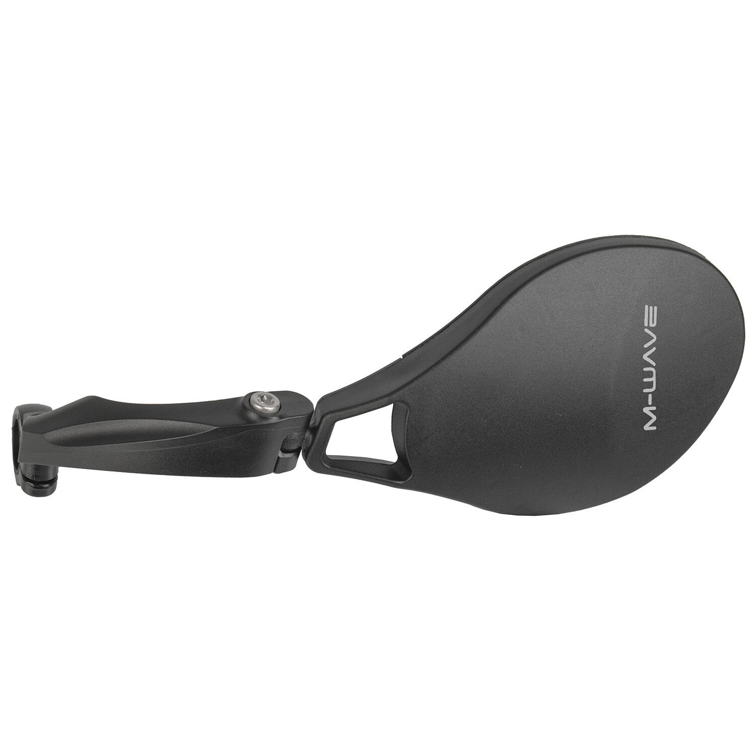 Miroir à vélo gauche 22,2 mm en aluminium noir 2/3