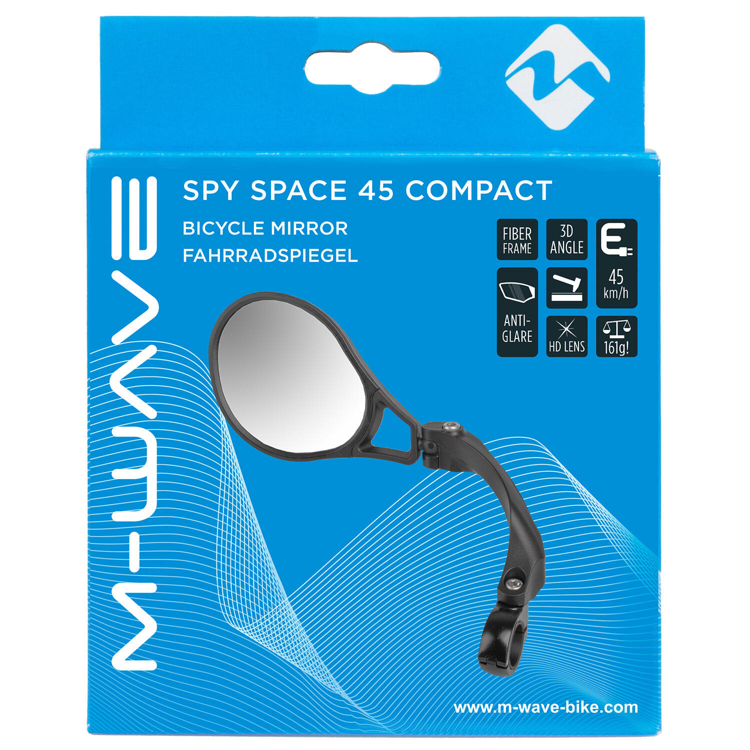 Miroir à vélo gauche 22,2 mm en aluminium noir 3/3