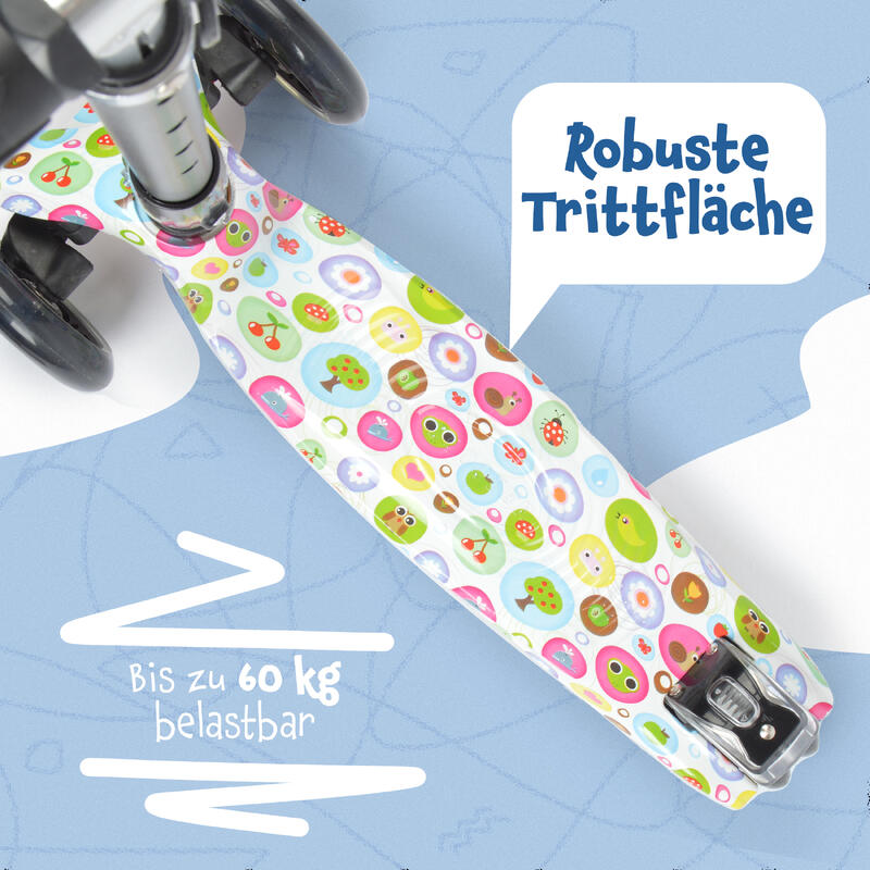 Kinderroller Kids Whiz LED - klapp- und verstellbarer 3-Rad Scooter