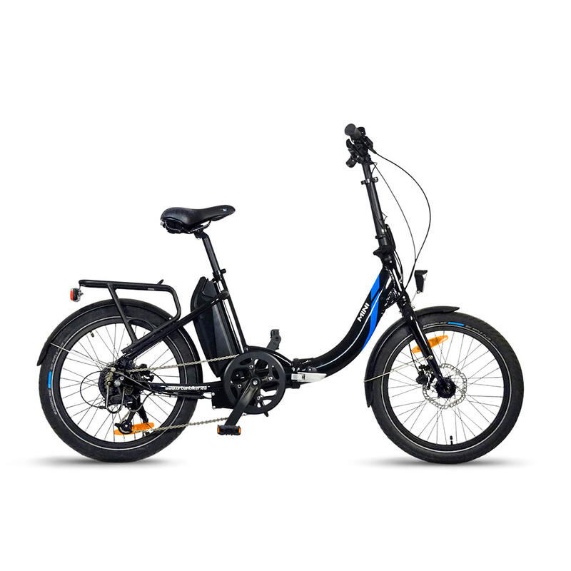 Urbanbiker Mini | Klapprad E-Bike | 100KM Reichweite | Schwarz | 20"