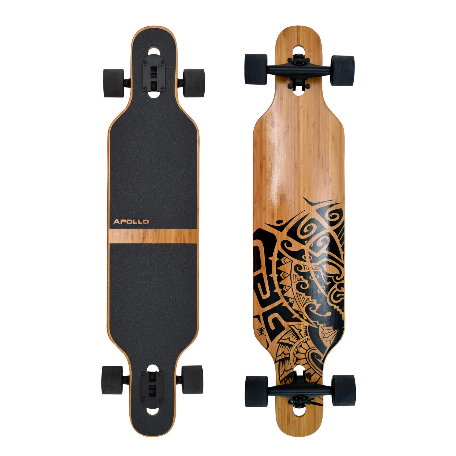 APOLLO Twin Tip DT Longboard 38" aus mehrlagigem Holz für idealen Flex & Stabilität