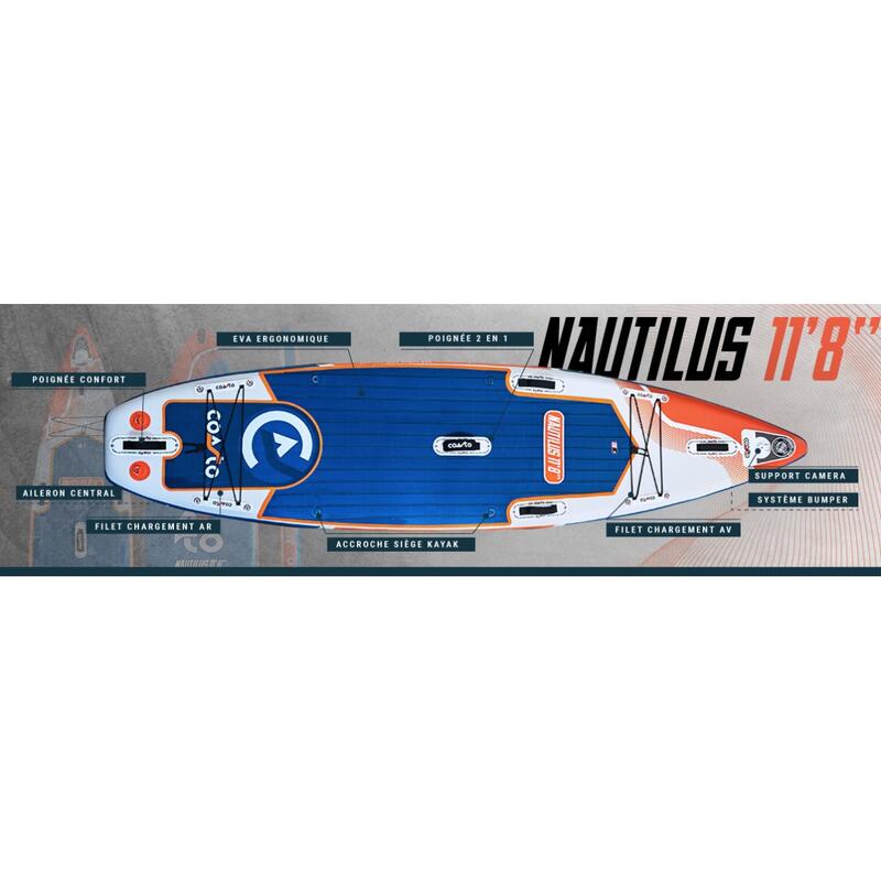 Stand Up Paddle Gonflable All-Round Nautilus Dropstitch TTS 355x86x15cm
