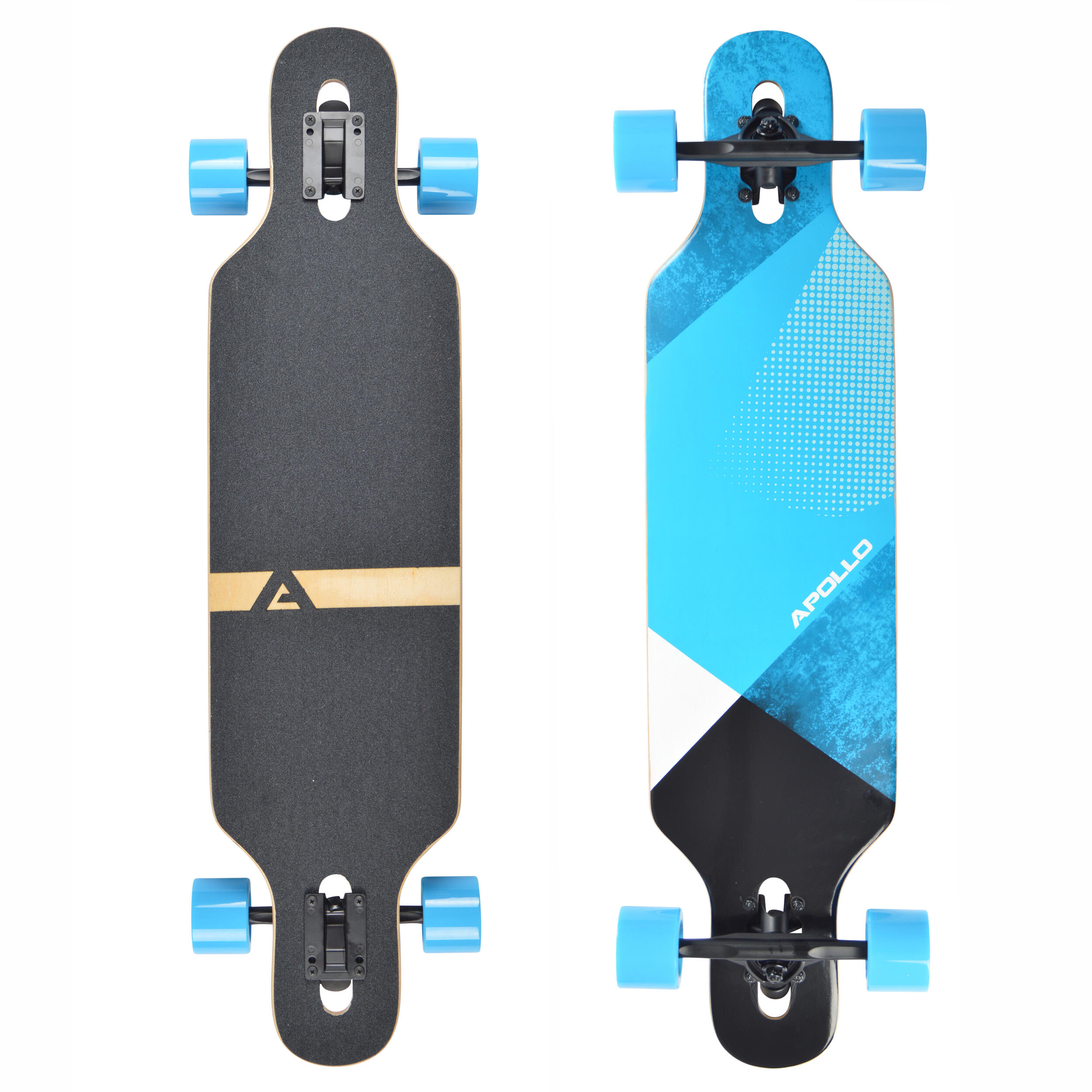 APOLLO Bamboe Longboard 36" incl. T-Tool, Drop-Through Freeride Cruiser