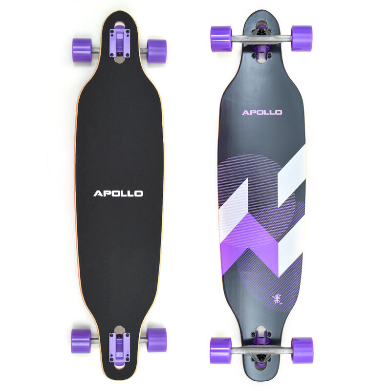 Longboard 38" Édition Spéciale Complet, Roulements ABEC High Speed, Drop-Through
