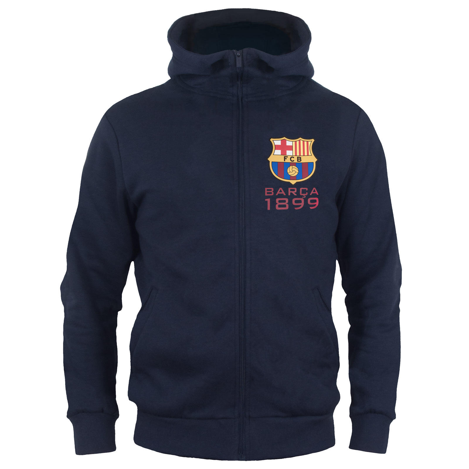 FC BARCELONA FC Barcelona Boys Hoody Zip Fleece Kids OFFICIAL Football Gift