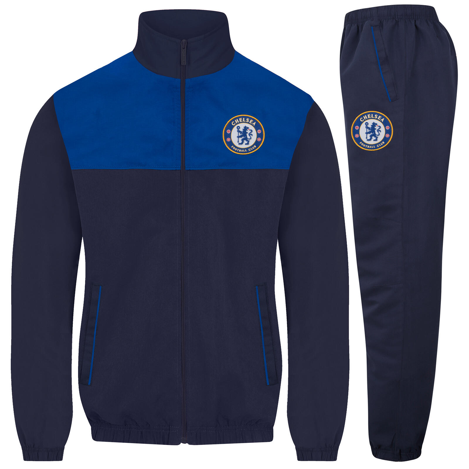 Chelsea FC Mens Tracksuit Jacket & Pants Set OFFICIAL Football Gift 1/7