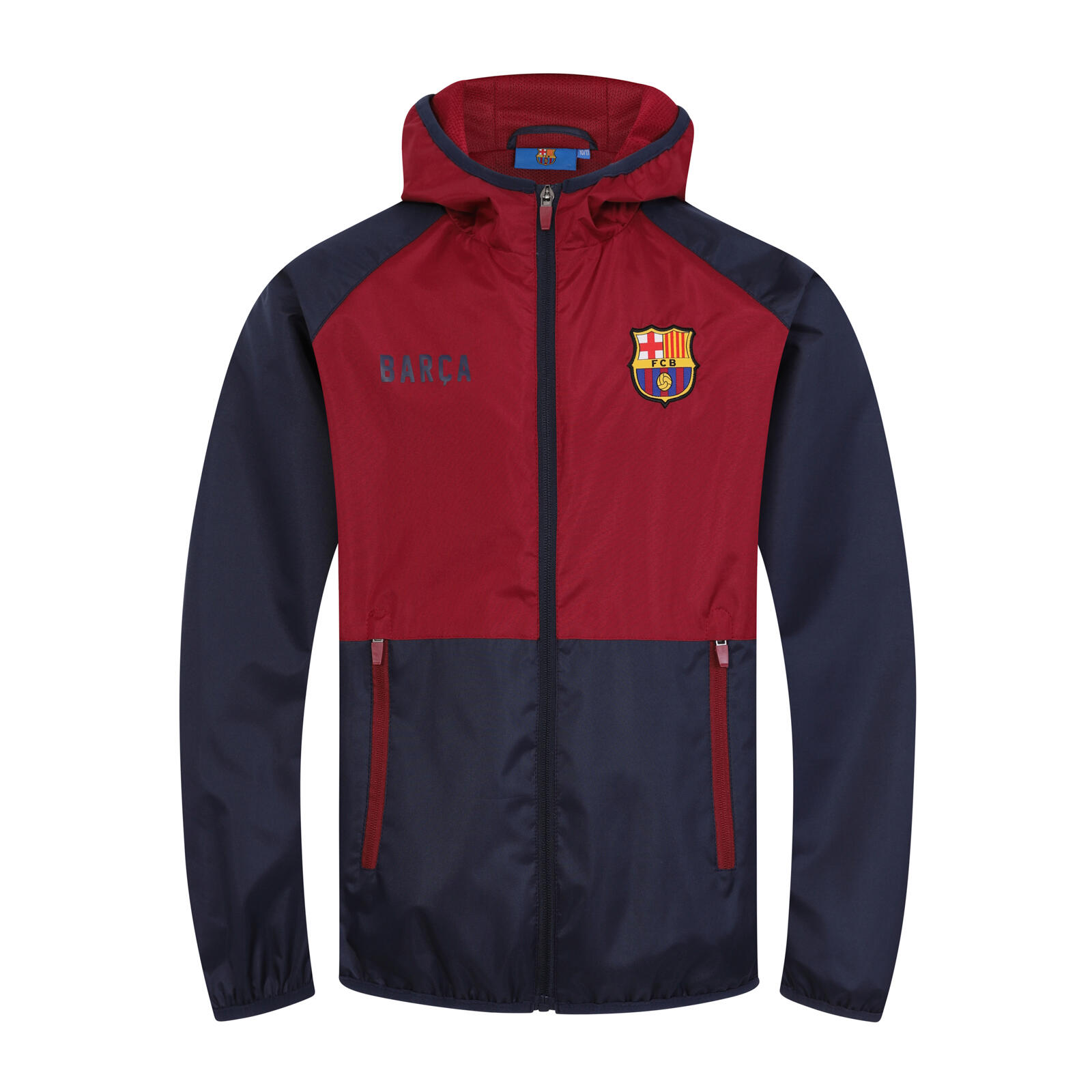 FC BARCELONA FC Barcelona Boys Jacket Shower Windbreaker Kids OFFICIAL Football Gift