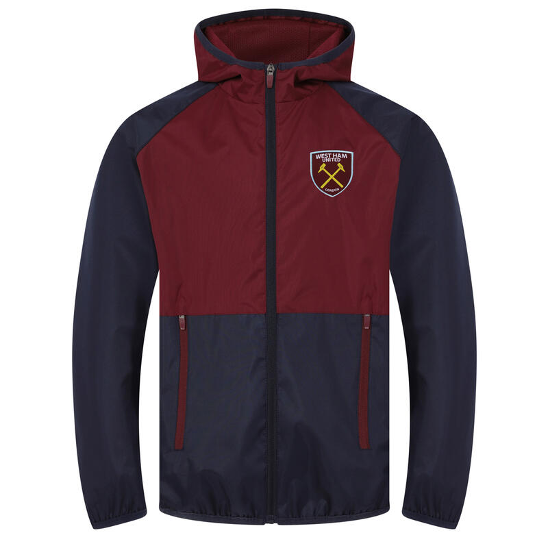West Ham United Mens Jacket Shower Windbreaker OFFICIAL Football Gift