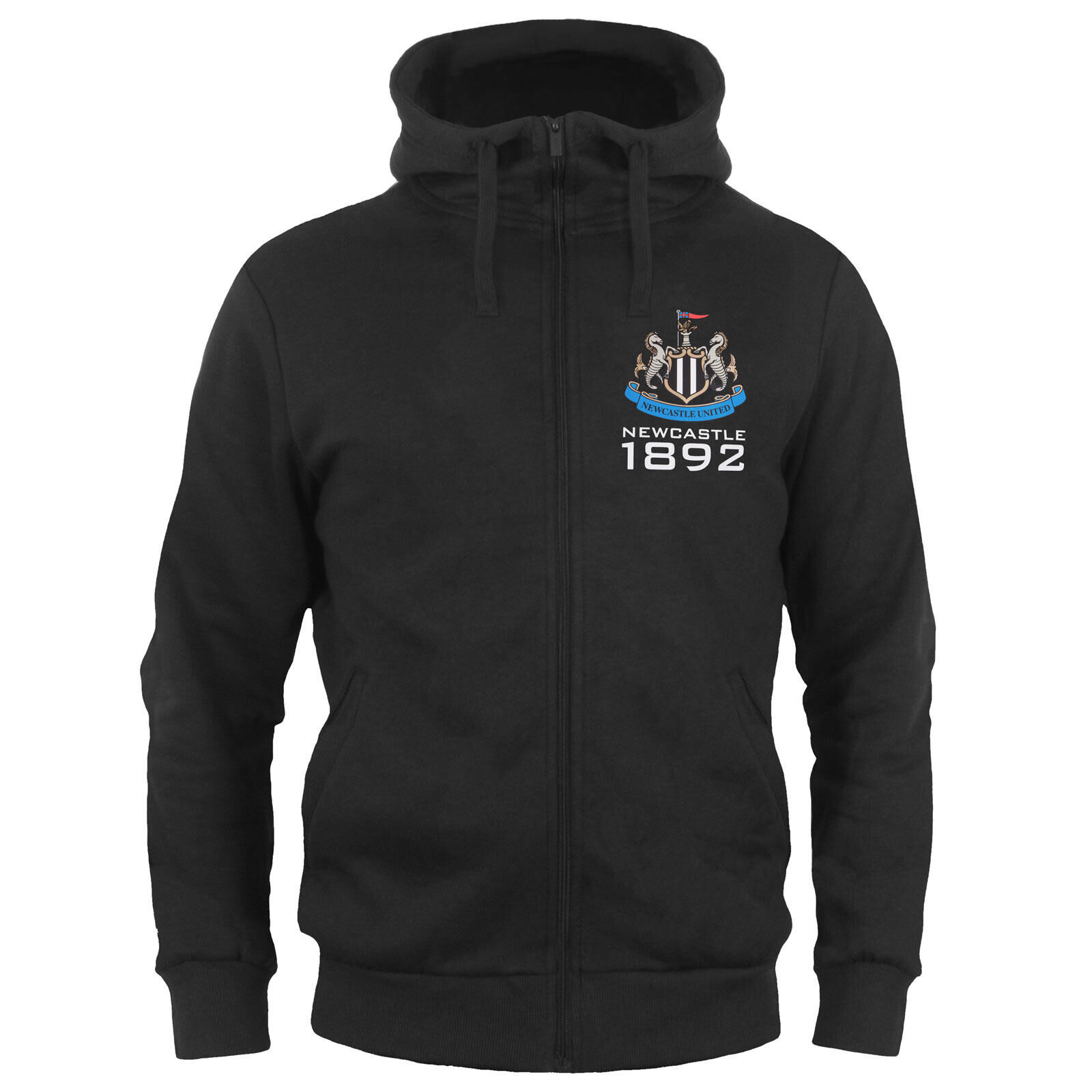 NEWCASTLE UNITED Newcastle United Mens Hoody Zip Fleece OFFICIAL Football Gift