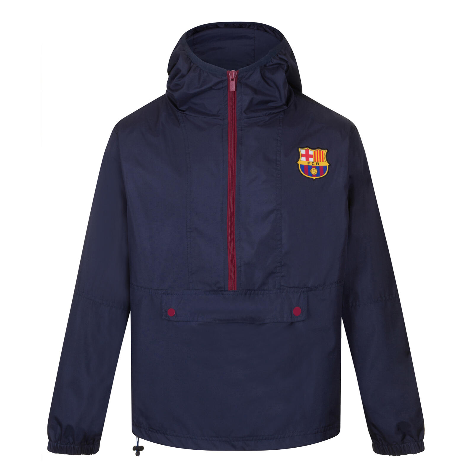 FC Barcelona Mens Jacket Shower Windbreaker OFFICIAL Football Gift 1/3