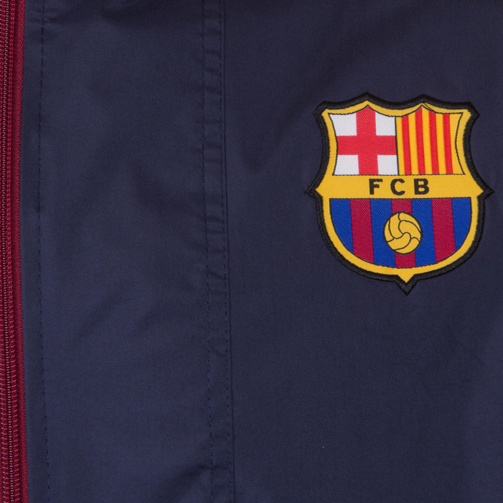 FC Barcelona Mens Jacket Shower Windbreaker OFFICIAL Football Gift 2/3