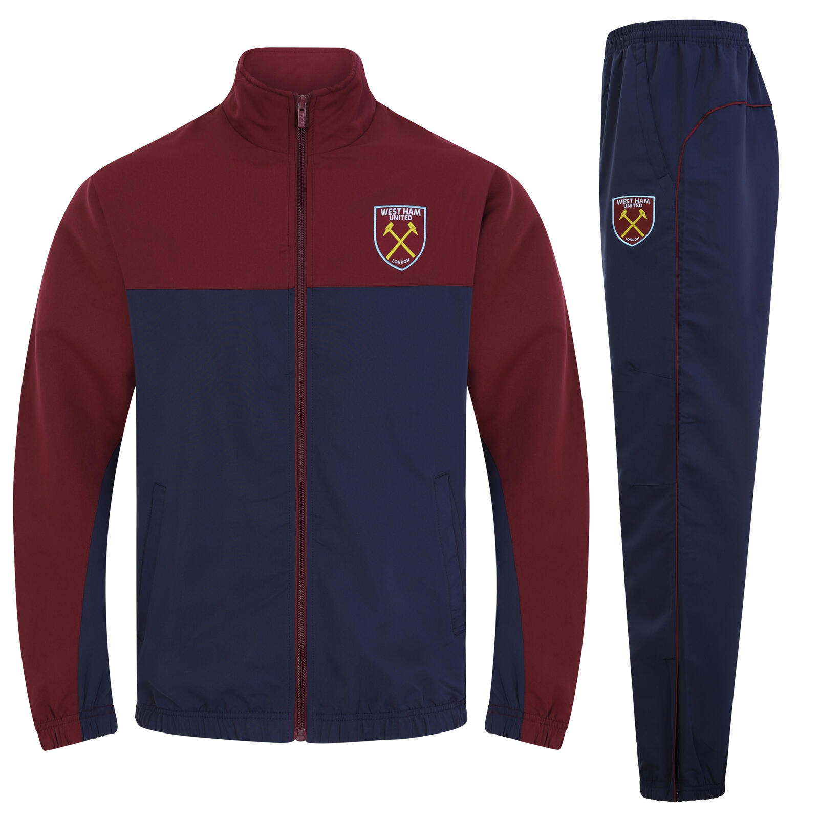 WEST HAM UNITED West Ham United Mens Tracksuit Jacket & Pants Set OFFICIAL Football Gift