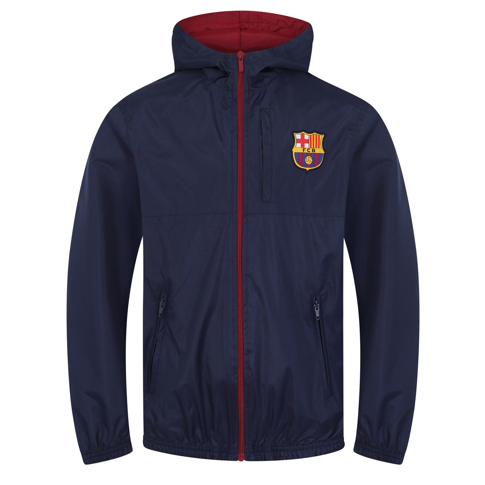 FC BARCELONA FC Barcelona Boys Jacket Shower Windbreaker Kids OFFICIAL Football Gift