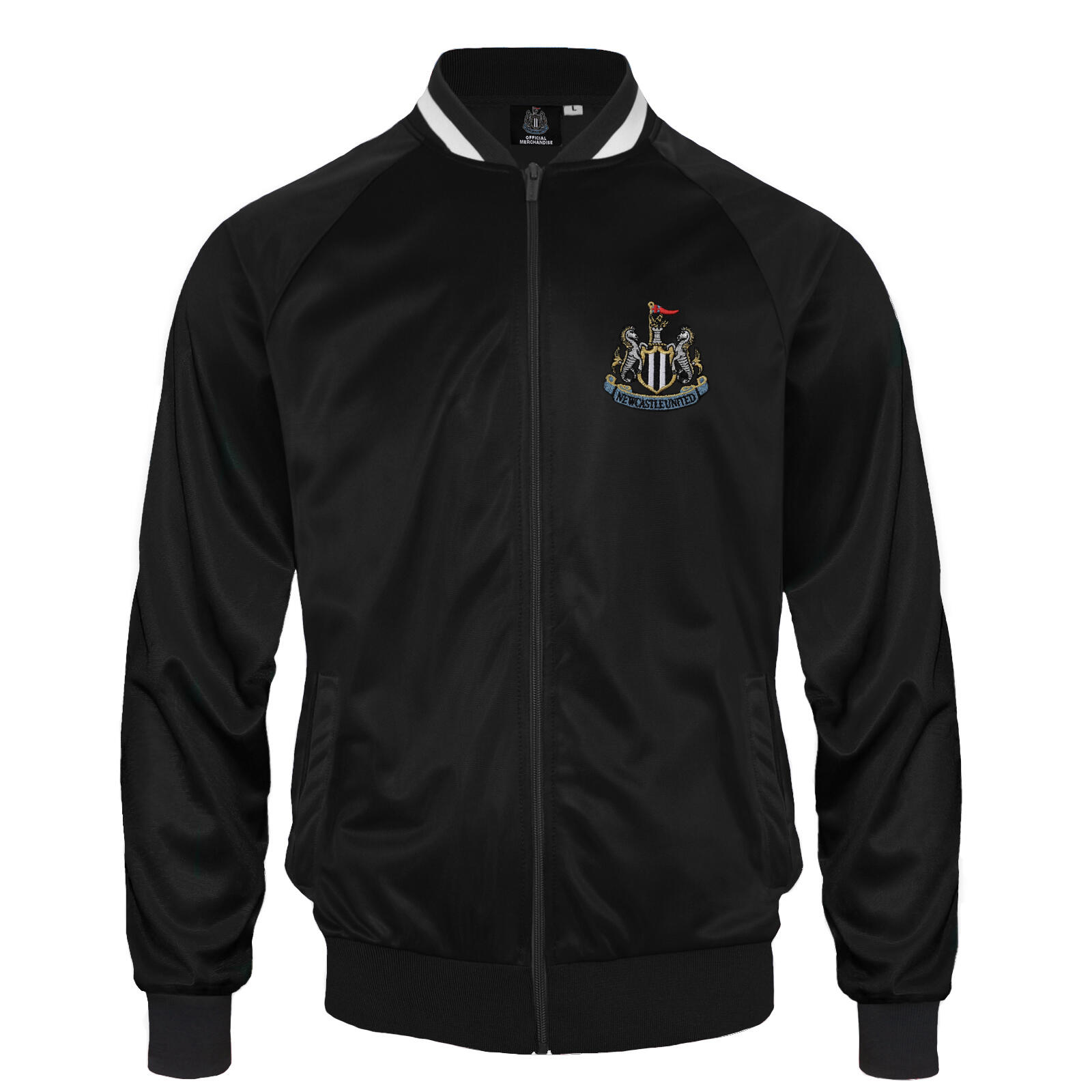 Newcastle United Mens Jacket Track Top Retro OFFICIAL Football