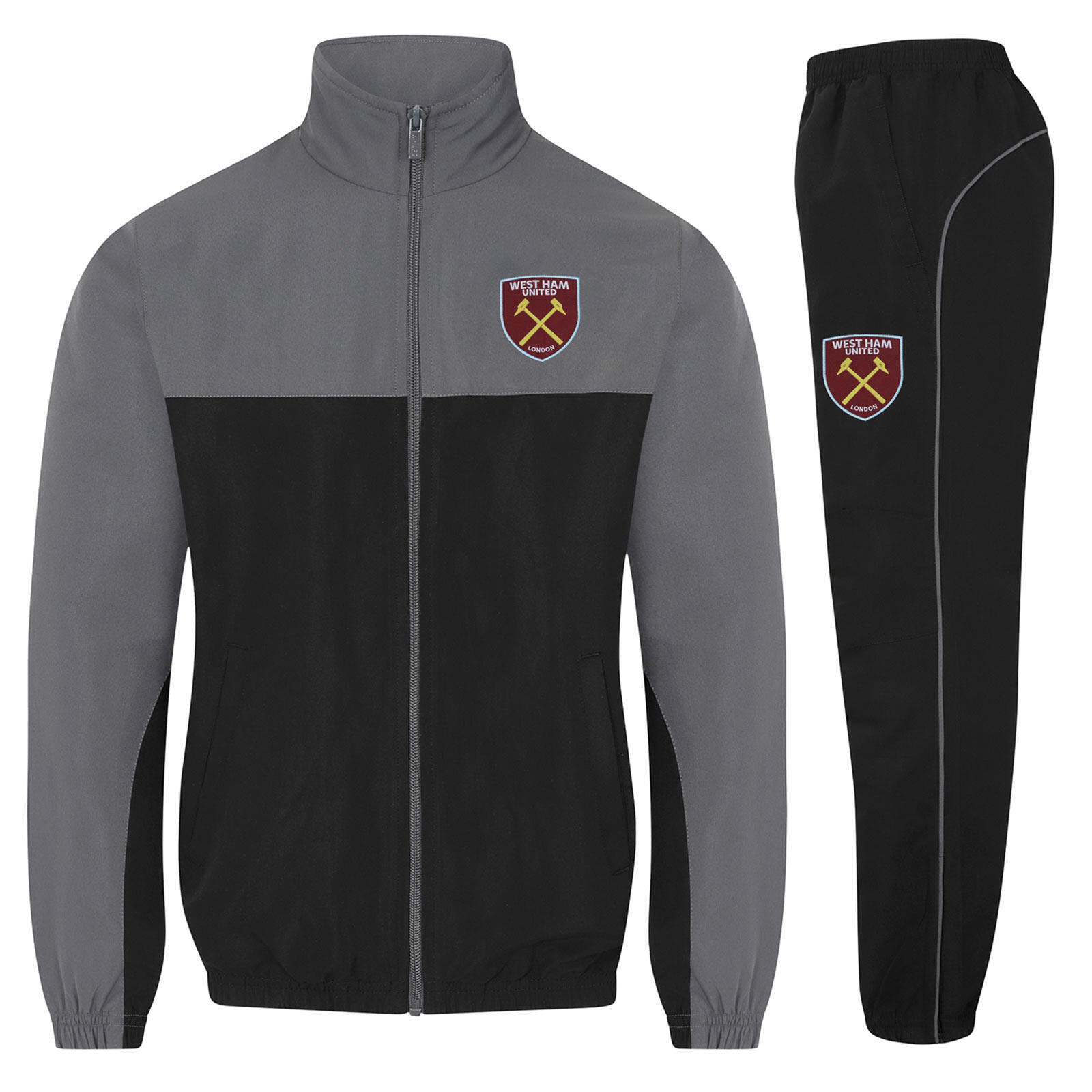WEST HAM UNITED West Ham United Boys Tracksuit Jacket & Pants Set Kids OFFICIAL Football Gift