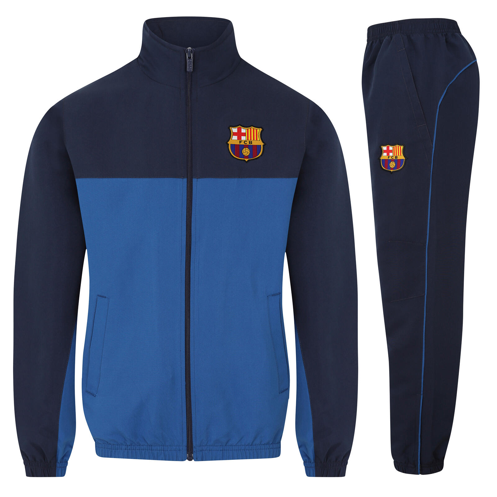 FC Barcelona Boys Tracksuit Jacket & Pants Set Kids OFFICIAL Football Gift 1/6