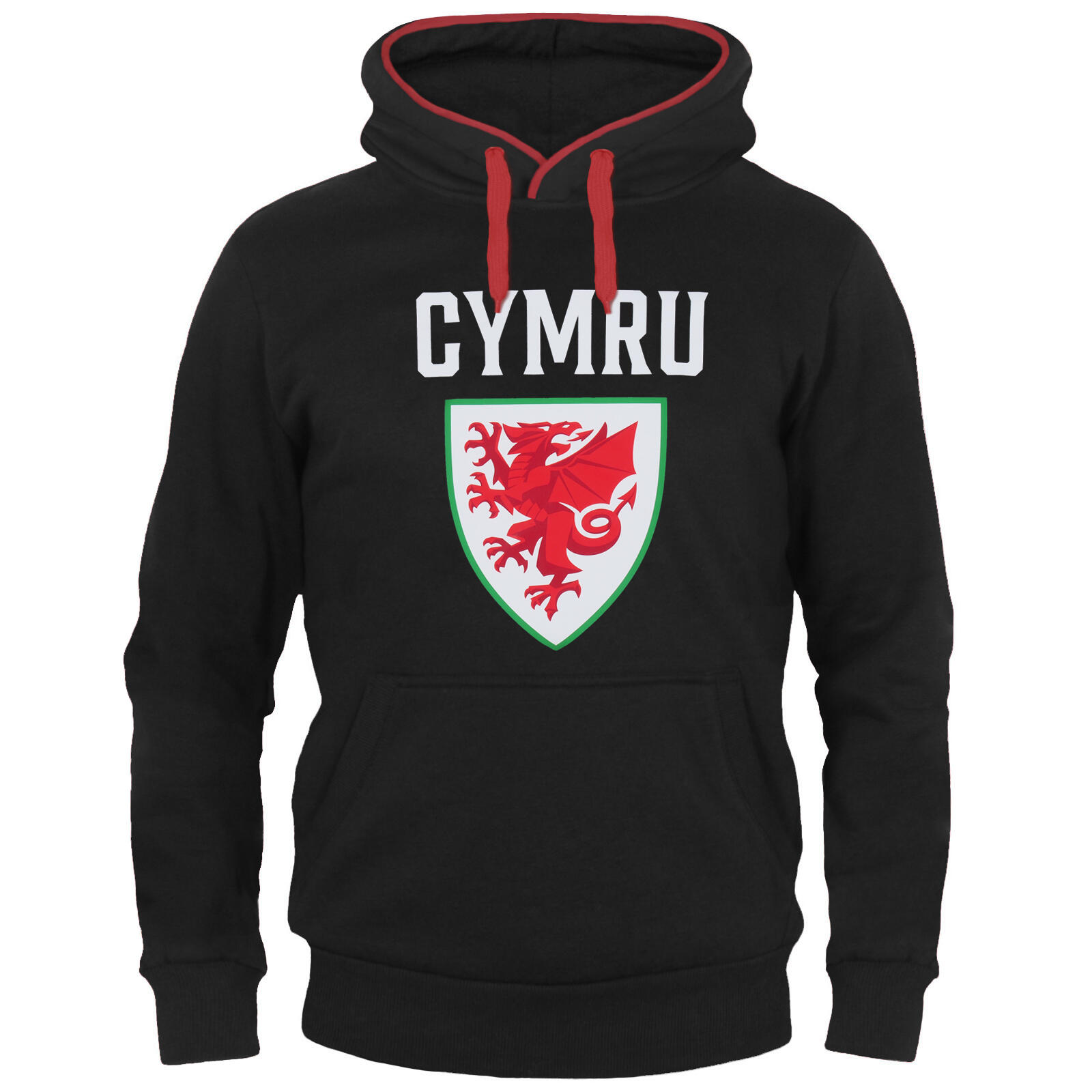 Wales Cymru Mens Hoody Fleece Graphic FAW OFFICIAL Football Gift 1/2