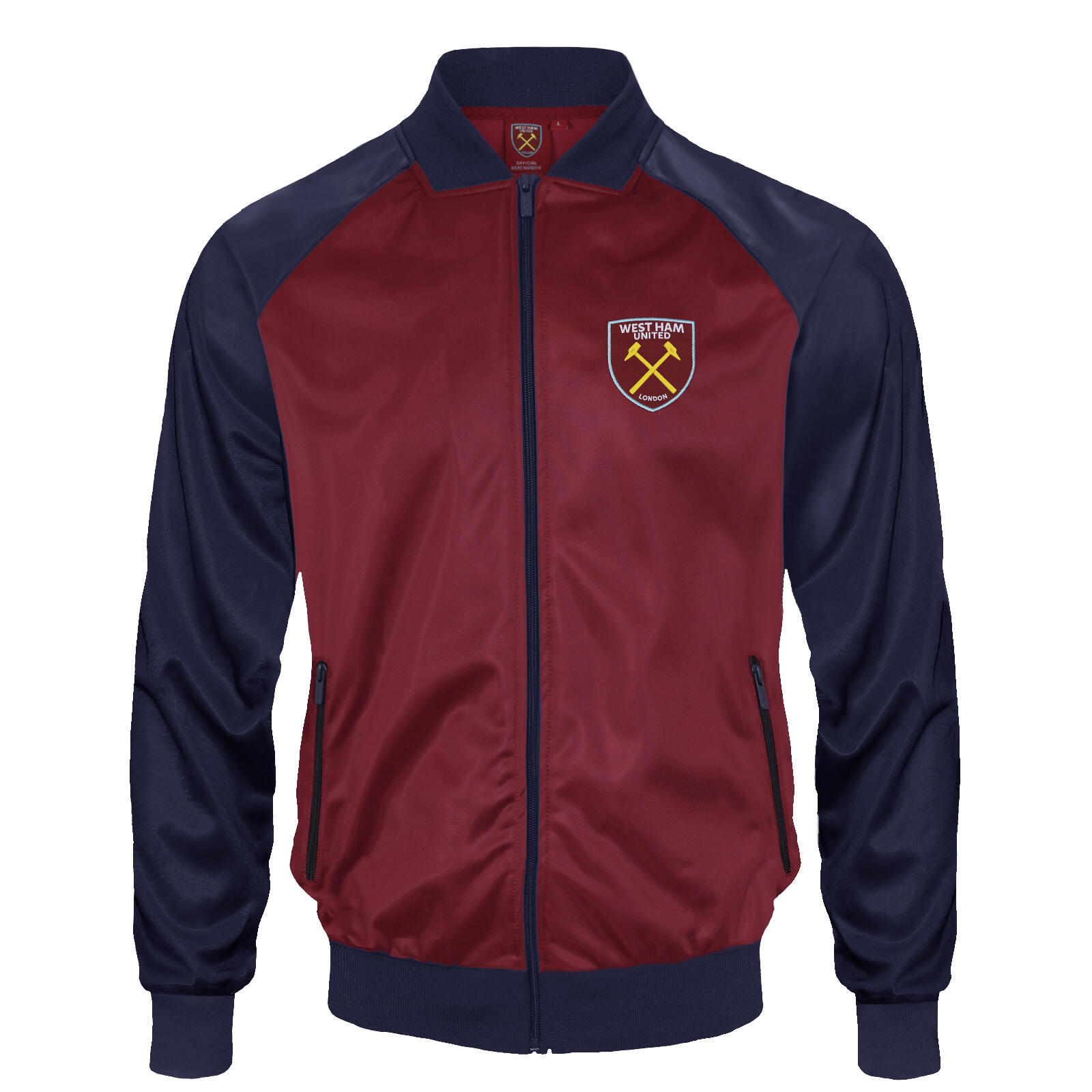 West Ham United Mens Jacket Track Top Retro OFFICIAL Football Gift 1/3