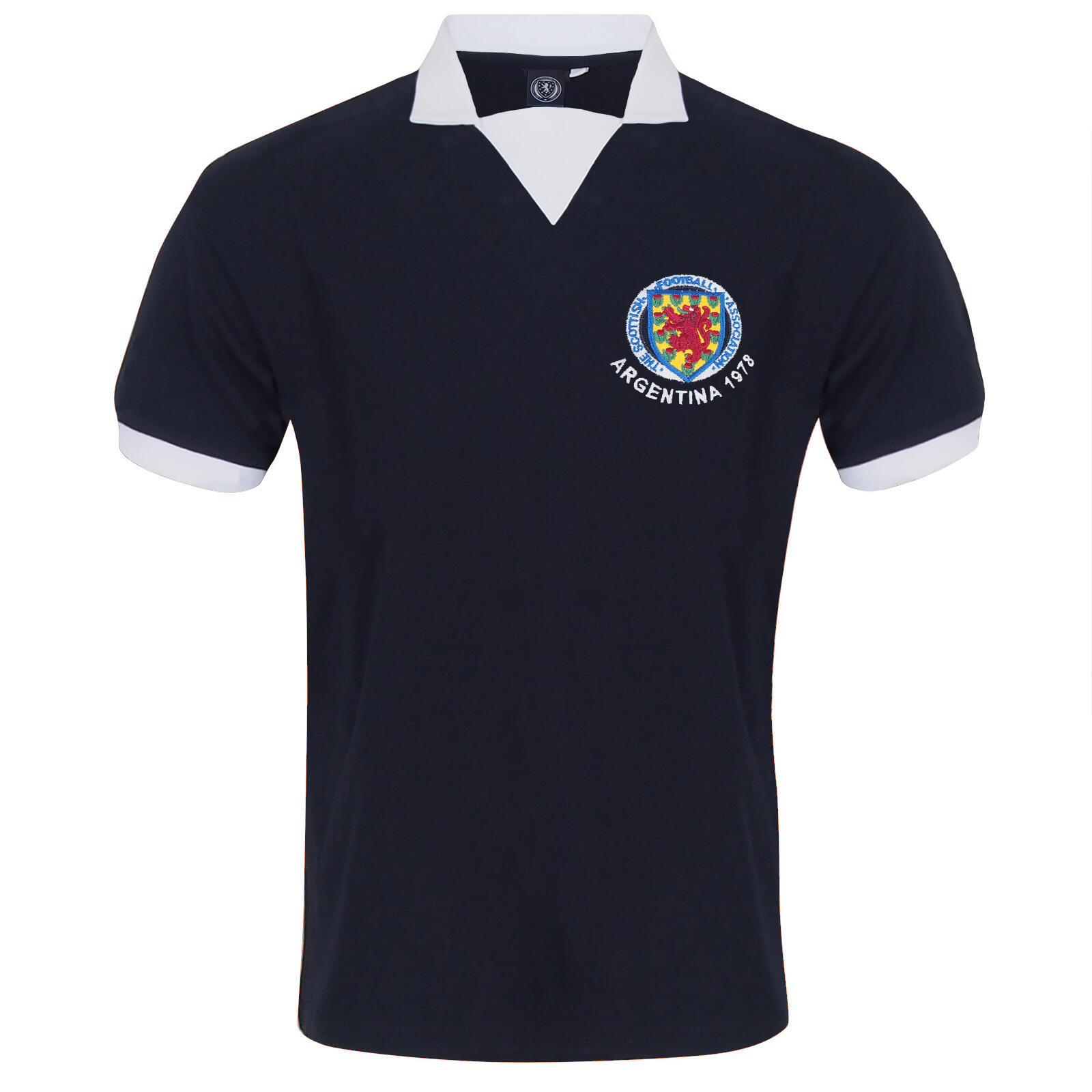 SCOTTISH FA Scotland Official Gift Mens Retro 1967 / 1978 World Cup Football Kit Shirt Navy