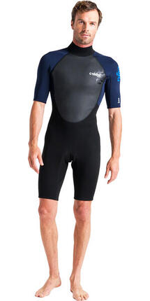 C-Skins Hommes Element 2 3/2mm Back Zip Shorty Combinaison Néoprène - Black / S