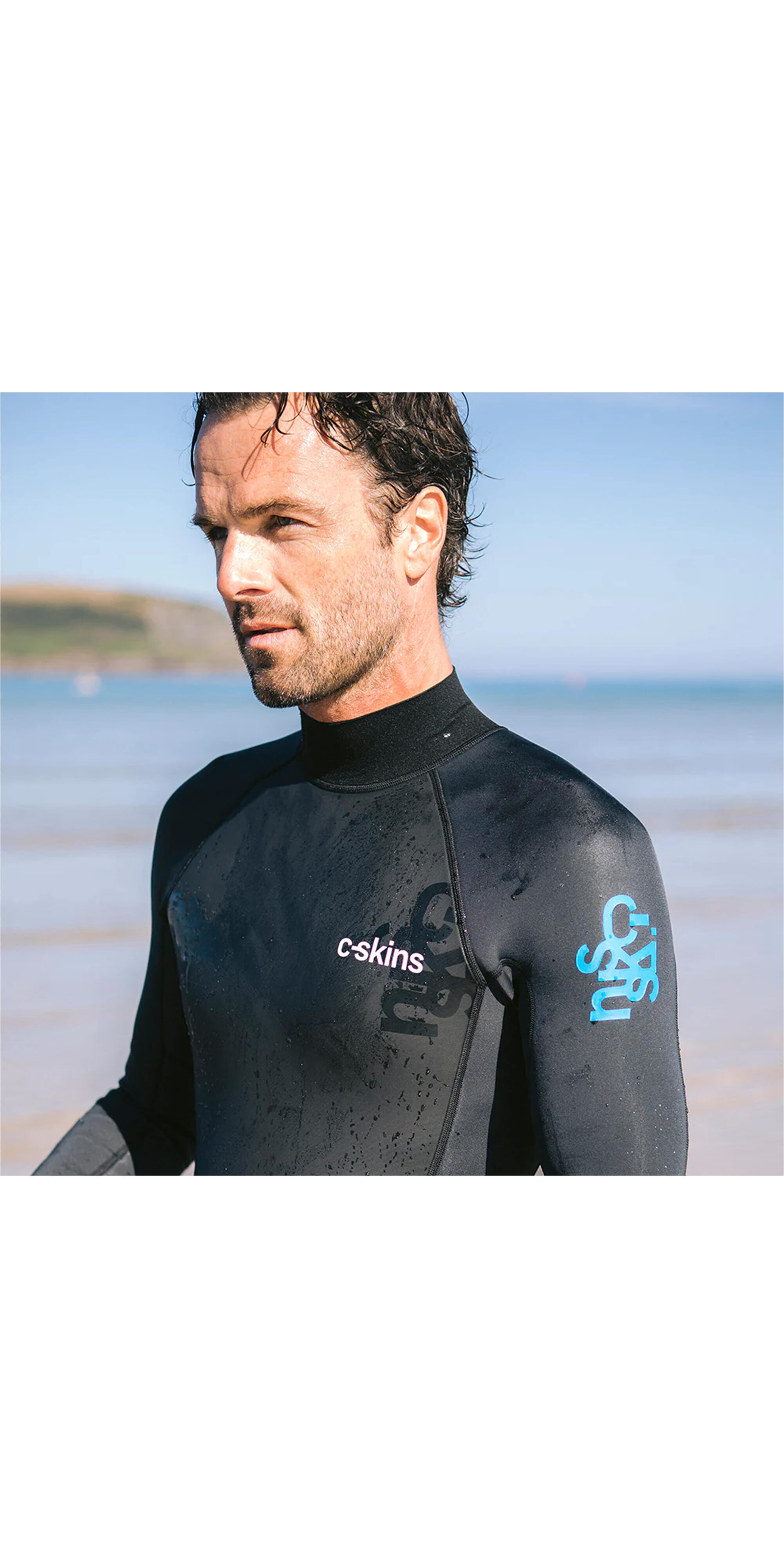 C-Skins Hommes Element 3/2mm Back Zip Combinaison Néoprène - Black / Anthracite 4/5