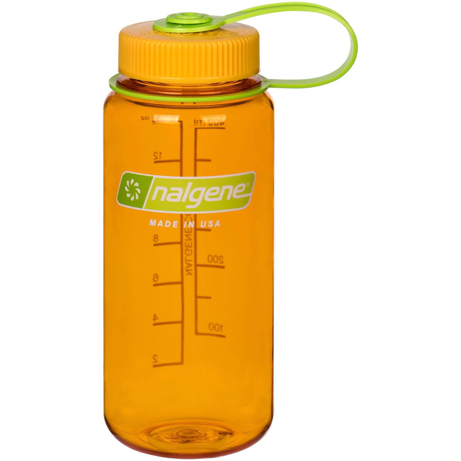 NALGENE 500ml Wide Mouth Sustain Water Bottle - Made From 50% Plastic Waste - Orange