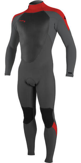 O'Neill Youth Epic 5/4mm Back Zip Muta - Graph / Smoke / Red