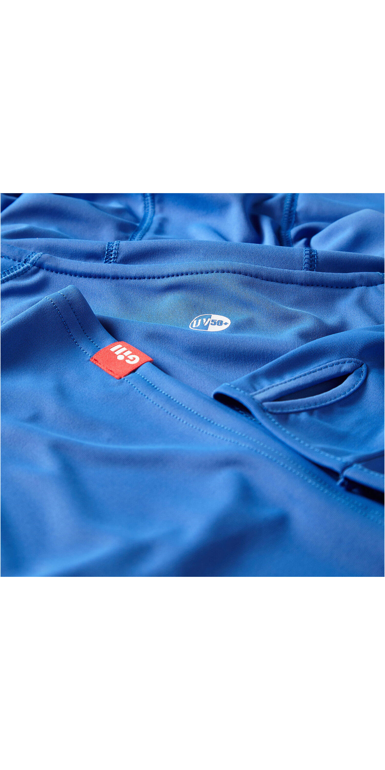 Hombres Uv Tec Sudadera Con Capucha Azul 4/5