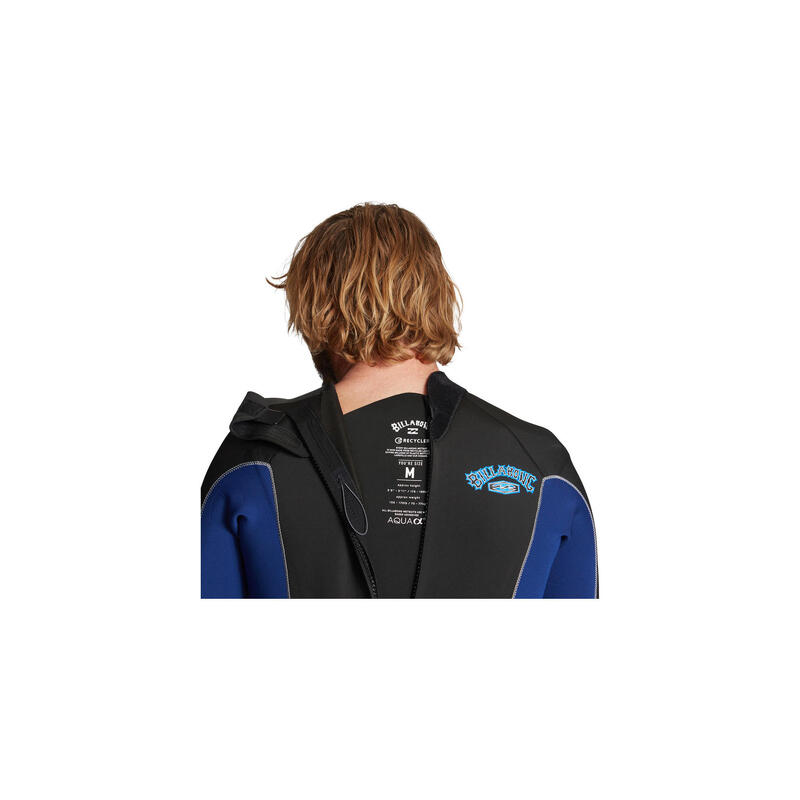 Combinezon Surf Adulți 3/2mm Flatlock Back Zip Dark