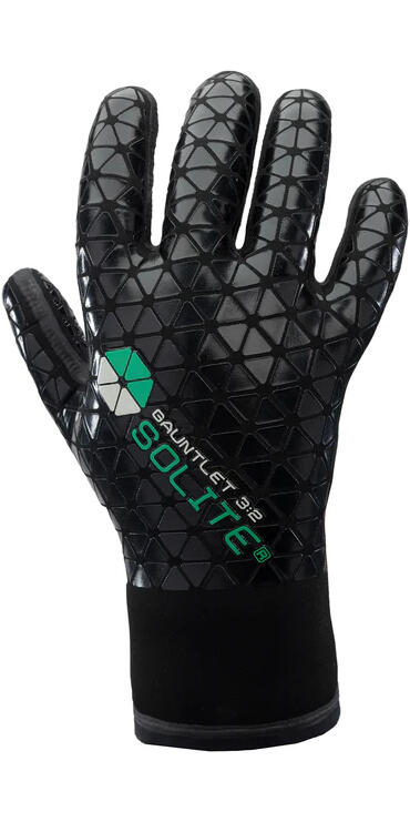 SOLITE 2024 3:2 Gauntlet Wetsuit Gloves - Black