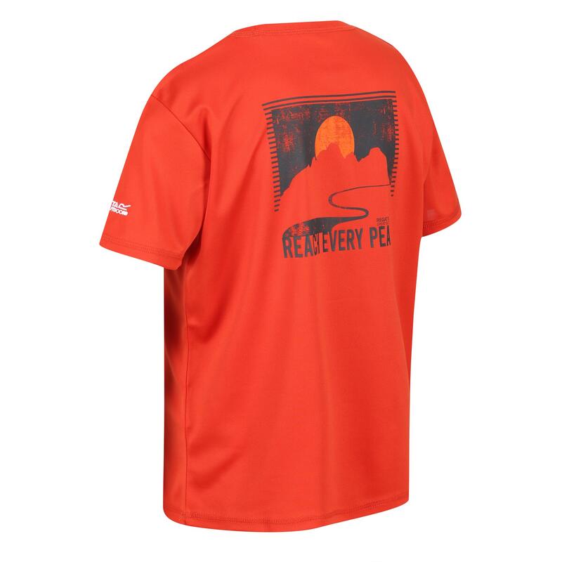 Camiseta Alvarado VII Atardecer para Niños/Niñas Naranja Oxidado