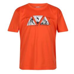Camiseta Alvarado VII Triángulo para Niños/Niñas Naranja Fuego