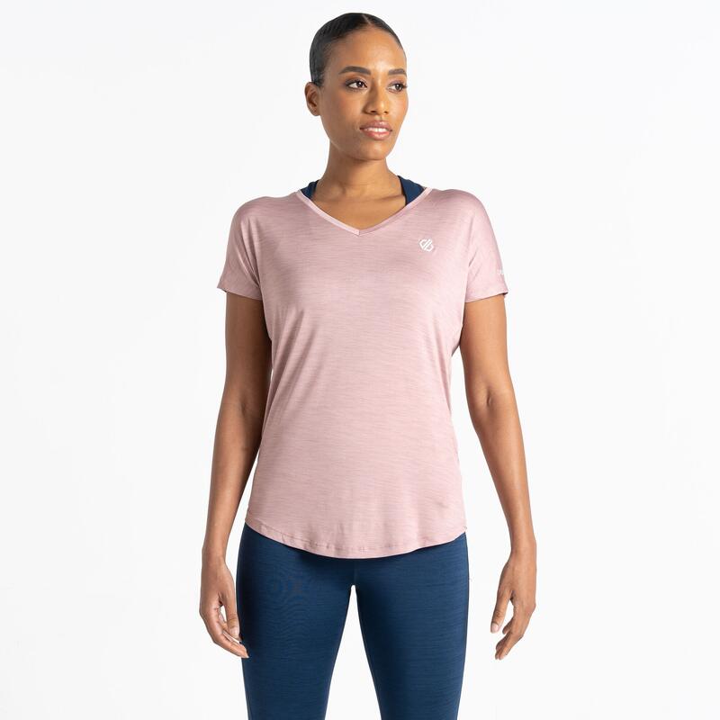 Camiseta fitness mujer ligera Dare 2b Vigilant, light rose