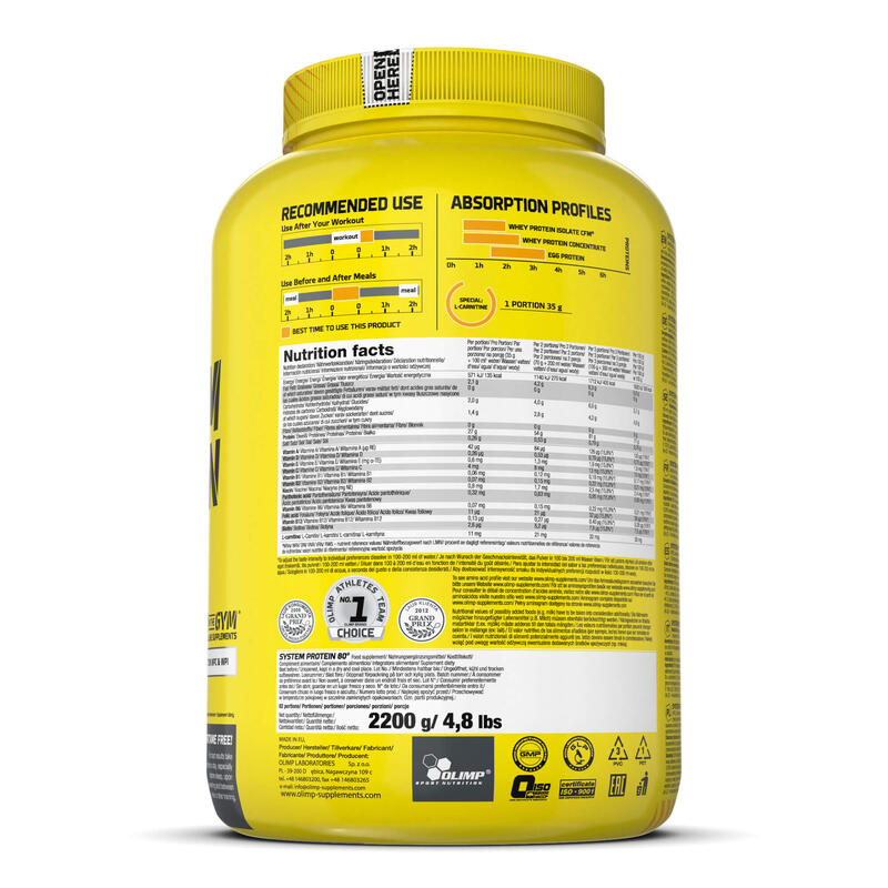 Odżywka białkowa Olimp System Protein 80® - 2200 g Czekolada