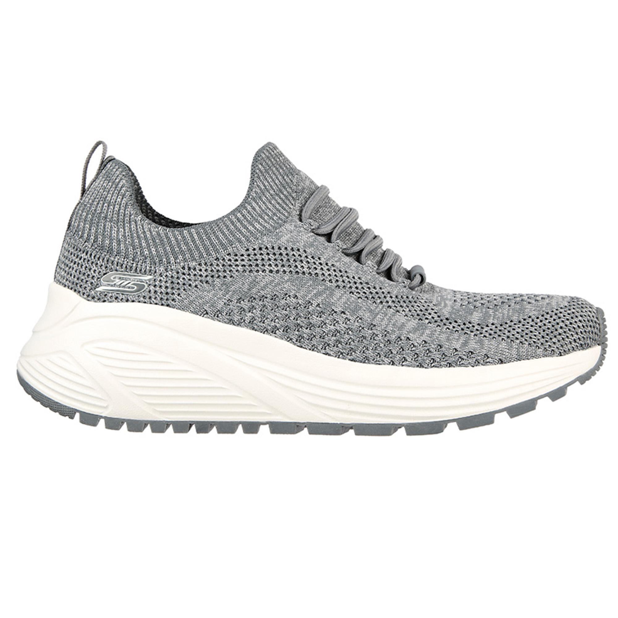 SKECHERS Zapatillas Deportivas Caminar Mujer Skechers 117256_GRY Grises con Cordones