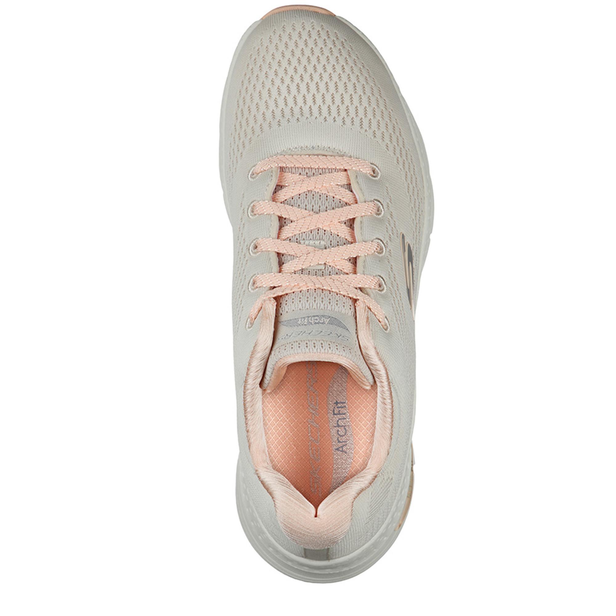 Tênis Creme Skechers Arch Fit Feminino 5/5