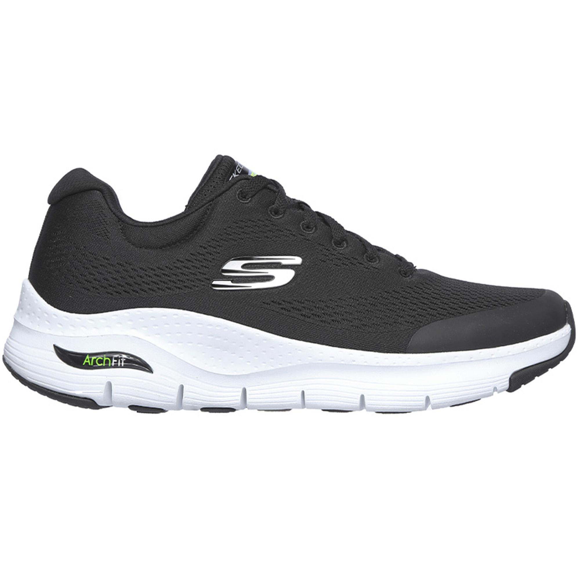 SKECHERS Zapatillas Caminar Hombre Skechers Arch Fit Negras con Cordones