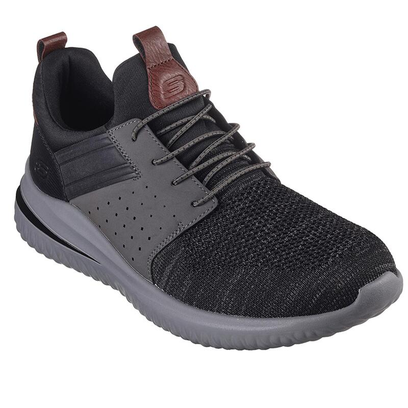 Zapatillas Deportivas Caminar Hombre Skechers DELSON 3.0 Negras con Cordones